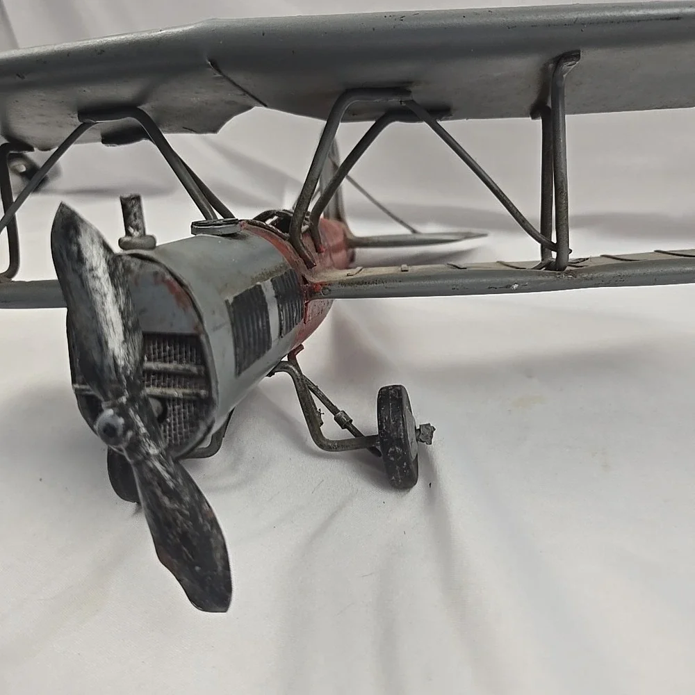 Biplane Gray And Red 12